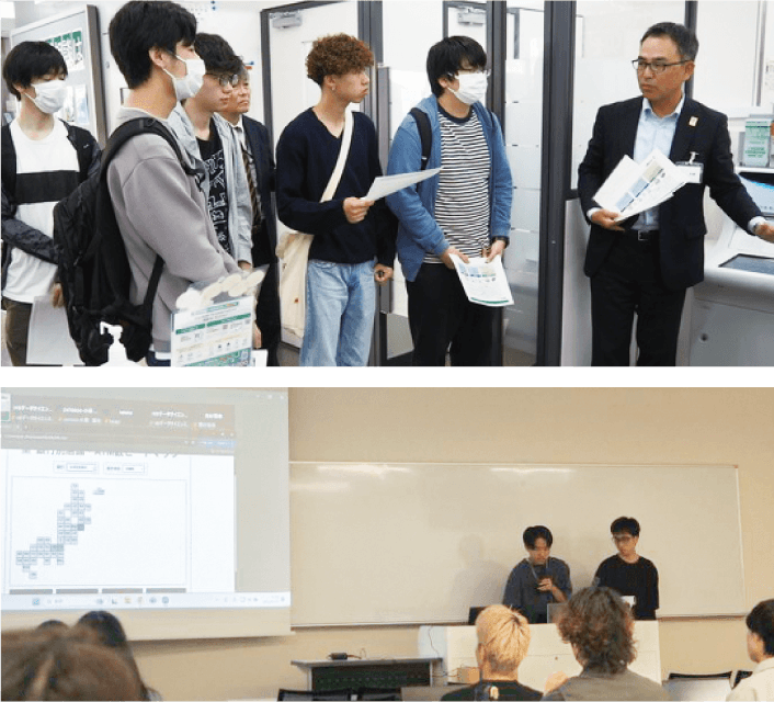 りそな銀行吹田支店の見学と最終成果発表会の様子