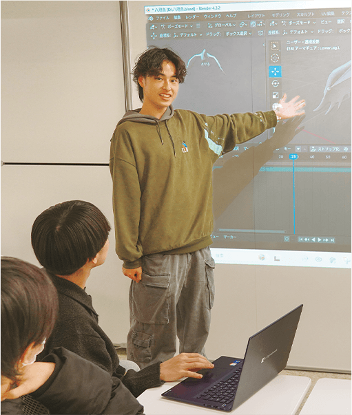 教員が生成AIについて授業している様子